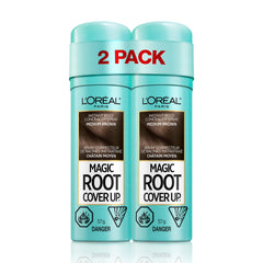 L'Oréal Paris Magic Root Cover Up Root Touch Up, Medium Brown Blonde Hair Dye, Root Touch Up Spray for Thinning Hair, Temporary Hair Dye, Grey Coverage, Pack of 2