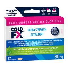 COLD-FX Extra Strength, Ginseng, Extract, Reduce Chance Cold and Flu, Support Immune System - 12 Vegan Capsules