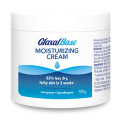 Glaxal Base Moisturizing Cream, Relief from Itchy, Dry Skin, Hypoallergenic & Paraben-Free, Made in Canada, 100 g