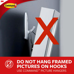Command Sawtooth Picture Hanger 17047-EF, Grey, 1 Hanger, 2 Large Strips, 4 Mini Strips