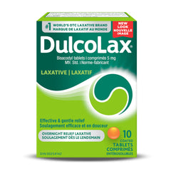 Dulcolax Bisacodyl Tablets, 5mg Stimulant Laxatives for Occasional Constipation Relief, Laxative and Constipation Relief For Adults and Children 6 and Over and Breastfeeding Women, 10 Count