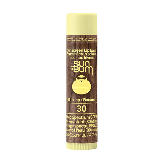 Sun Bum Lip Balm, Banana, SPF 30, 1 Count, Broad Spectrum UVA/UVB Protection, Hypoallergenic, Paraben Free, Gluten Free, Vegan