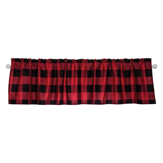Trend Lab Red and Black Buffalo Check, Window Valance
