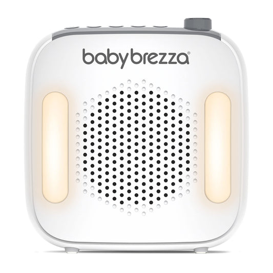 Baby Brezza Adjustable Baby Sound Machine and Night Light with 18 Sounds – Small, Portable Design for Easy Travel or Crib Use – Includes Lullaby, Nature, White Noise, Waves + More – USB Powered