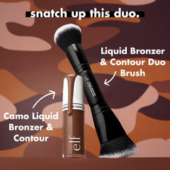 e.l.f. Camo Liquid Bronzer & Contour, Silky Pigmented Formula, Long-Lasting Glow for A Sun-Kissed, Sculpted Finish, Vegan & Cruelty-Free, 4 Light/Medium