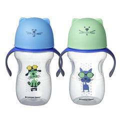 Tommee Tippee Natural Transition Soft Spout Sippy Cup, Boy – 12+ Months, 2pk