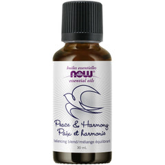NOW Essential Oils, Peace & Harmony Oil Blend, Calming Aromatherapy Scent, Blend of Pure Essential Oils, Vegan, Child Resistant Cap, 30mL