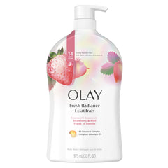 Olay Fresh Outlast Body Wash, White Strawberry & Mint, Free from Parabens, 975 mL