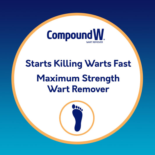 Compound W Wart Remover, Maximum Strength, One Step Pads for Feet, 20 Count