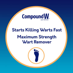 Compound W Wart Remover, Maximum Strength, One Step Pads for Feet, 20 Count