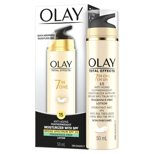Olay Total Effects Fragrance Free Featherweight Face Moisturizer With SPF 15, 50 mL