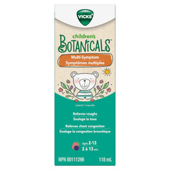 Vicks Children's Botanicals Blend, Multi-Symptom Cough Syrup for Kids, Daytime Kids Cold Medicine, Berry Flavour, Ages 2-13, 118 mL