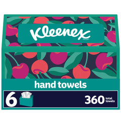 Kleenex Hand Towels, Single-Use Disposable Paper Towels, 6 Boxes, 60 Towels Per Box (360 Towels Total)