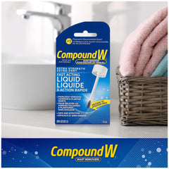 Compound W Wart Remover, Extra-Strength Fast Acting Liquid Salicylic Acid - 10ml - For Treatment & Common/Plantar Wart Removal (Packaging May Vary)