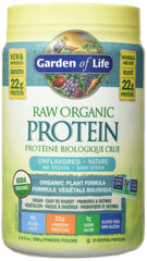 Garden of Life Raw Organic Protein Powder, Unflavoured, 568 g, 22 g Plant-Based Protein per Serving, With Sprouted Grains, Seeds & Legumes, Vegan Protein for Muscle Recovery