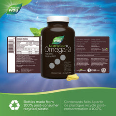 Nature's Way NutraSea HP Omega 3 Extra Strength Supplement with Fish Oil – Fresh Mint Flavour – Heart & Brain Support for Adults and Kids 9+ – 60 Softgels