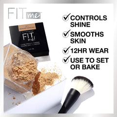 Maybelline New York Fit Me Loose Finishing Powder, Dark, 0.7 Oz