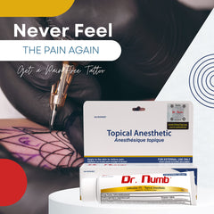 DR. NUMB 5% Lidocaine Topical Anesthetic Tattoo Numbing Cream - 10g || Vitamin E Combined for Pain Relieves of Itching, Burning & Hemorrhoid Treatment (1)
