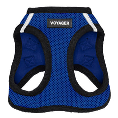 Best Pet Supplies Voyager Step-in Air Harness - All Weather Mesh, Reflective, No Pull Harness for Dogs, Cats - Secure with Hook & Loop Fastener, Buckle, Double D-Rings - Royal Blue/Black Trim, XXS