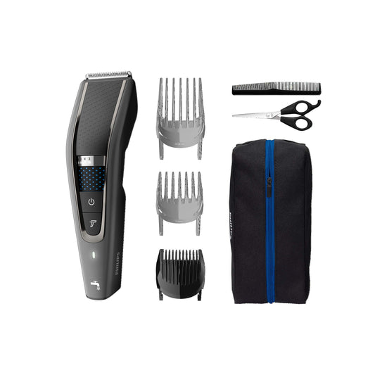 Philips Hair Clipper Series 7000, Washable Hair Clipper with DualCut Technology & 6 accessories, HC7650/14