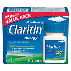 Claritin Allergy Medicine, 24-Hour Non-Drowsy Relief 10 mg, Value Pack, 85 Tablets
