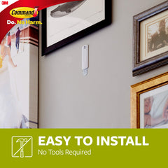 Command Sawtooth Picture Hangers, Damage Free Hanging Frame Hangers, No Tools Wall Hooks for Hanging Sawtooth Frames in Living Spaces, 3 White Picture Frame Hangers and 6 Command Strips