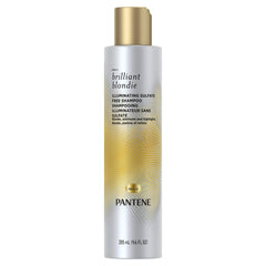 Pantene Brilliant Blondie Illuminating Sulfate Free Shampoo for Blonde Color Treated, Platinum and Highlighted Hair, 285 mL