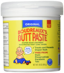 Boudreaux's Butt Paste Diaper Rash Ointment Jar - 16 oz