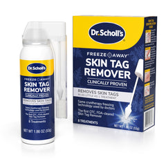 Dr. Scholl's Freeze Away Skin Tag Remover - The First FDA Cleared, at Home Skin tag Removal kit. Clinically Proven Skin tag Removal in as Little as 1 Treatment. 1 Skin tag Removal kit, 8 Treatments.