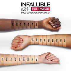 L’Oréal Paris Concealer Infallible Full Wear, One-Swipe Complete Coverage, Matte Finish, Longwear Up to 24hr - Cocoa, 10 mL