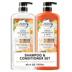 Herbal Essences bio:renew White Grapefruit & Mosa Mint Shampoo and Conditioner Bundle, 600 mL Each