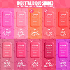 NYX Professional Makeup Buttermelt Blush, Buttery Soft Powder Blush, Up to 12 H Wear, Fade & Transfer Resistant, With Mango, Almond & Shea Butters, Shade: Had Butta