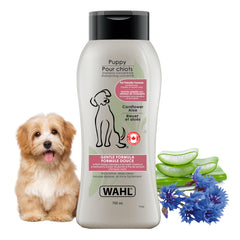 Wahl Canada Puppy Shampoo, Plant Derived Shampoo in Cornflower Aloe to Gently Cleanse and Protect Your Puppy's Delicate Skin, Paraben-Free, 700ml, Model 58320