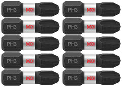 Bosch ITPH3105 5 Pc. Impact Tough 1 in. Phillips #3 Insert Bits