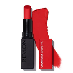 REVLON Lipstick, ColorStay Suede Ink, Built-in Primer, Infused with Vitamin E, Waterproof, Smudgeproof, Matte Color, 015 Lip Boom (Pack of 1)