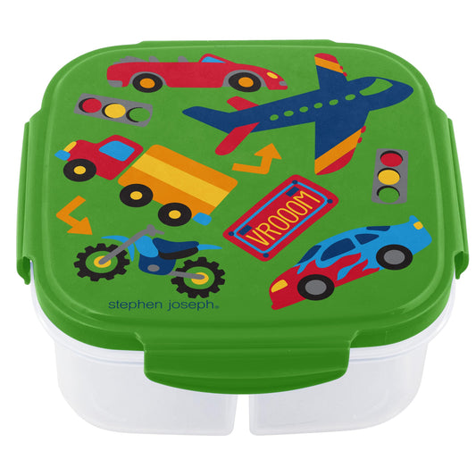 Stephen Joseph, Snack Box with Ice Pack,3 compartments and lid, Reusable, Travel on-The-go Meals, Removable Ice Pack, Transportation