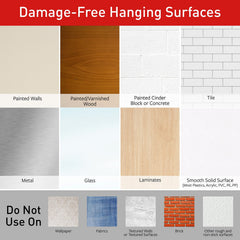 Command Wire Back Picture Hanger 17048-EF, White, 1 Hanger, 4 Large Strips, 4 Mini Strips