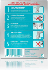 Band-Aid Hydrocolloid Bandages Extra Large, Waterproof Adhesive, Hydro Seal Bandages, 3 Bandages
