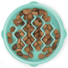 Outward Hound Fun Feeder Slo Bowl, Small Slow Feeder Dog Bowl, 3/4 Cups, Mini, Mint