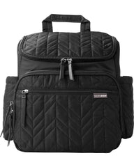Skip Hop Diaper Bag Backpack: Forma, Multi-Function Baby Travel Bag with Changing Pad & Stroller Attachment, Black