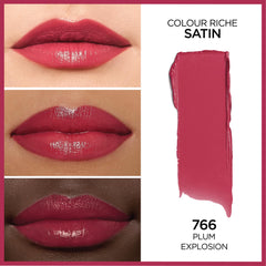 L’Oréal Paris Colour Riche Original Satin Lipstick, Hydrating Formula with Vitamin E & Argan Oil, Plum Explosion, 0.13 oz.
