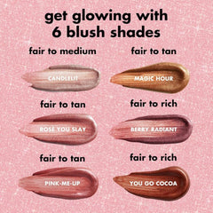e.l.f. Halo Glow Blush Beauty Wand, Liquid Radiant Blush with Squalane, Cushion Tip Cream Blush For Luminous, Buildable Color, Vegan & Cruelty-Free Cheek Makeup, Candlelit