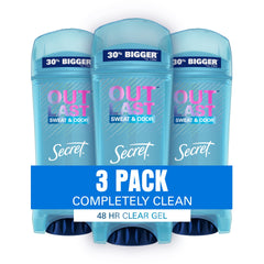 Secret Outlast Antiperspirant Deodorant for Women, Completely Clean Scent, 219 g (3 Count of 73 g Each)
