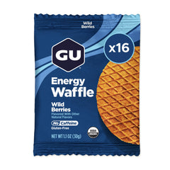GU Energy Labs Stroopwafel Sports Nutrition Waffle, Gluten Free Wild Berry, 16-Count