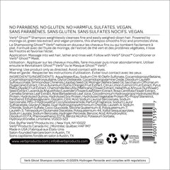 New Verb Ghost Shampoo, Vegan Color-Safe Shampoo Infused with Moringa Oil, Cleanses Fine and Weighed Down Hair (12 fl oz)