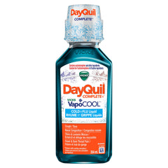 Vicks DayQuil COMPLETE VapoCOOL Cold & Flu Liquid Medicine, 354 ml