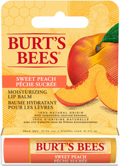 Burt's Bees 100% Natural Origin Moisturizing Lip Balm for Dry Chapped Lips, Lip Care for Soft, Smooth Lips, Pack of 1 - Sweet Peach