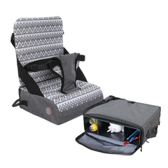 Dreambaby Grab ‘N Go Travel Booster Seat – Portable Toddler High Chair for Dining (6M-3Y) with Storage & Shoulder Strap