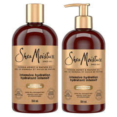 Shea Moisture Manuka Honey and Mafura Oil Shampoo and Conditioner For Extra Dry, Damaged Hair Formulated Without Sulfates, Silicones, Parabens, Phthalates, Mineral Oil or Petrolatum, 384ml (2-Pack)