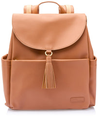 Skip Hop Diaper Bag Backpack: Greenwich Multi-Function Baby Travel Bag with Changing Pad and Stroller Straps, Toffee